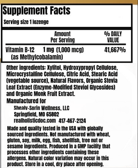 Methyl B - 12 (Shealy - Sorin) - Shealy Sorin Wellness