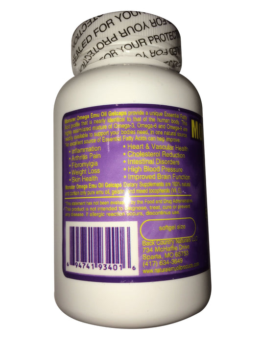 Monster Omega Emu Oil Gelcaps - Shealy Sorin Wellness