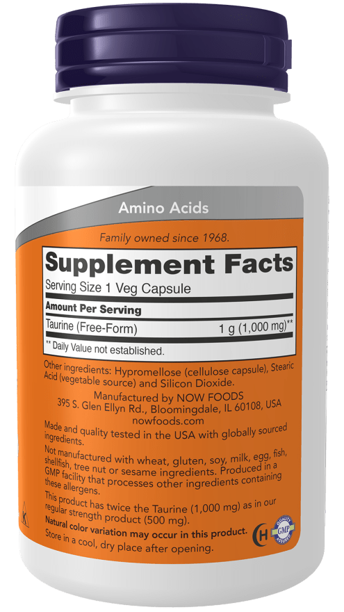 Taurine 1,000 mg 250 caps - Shealy Sorin Wellness