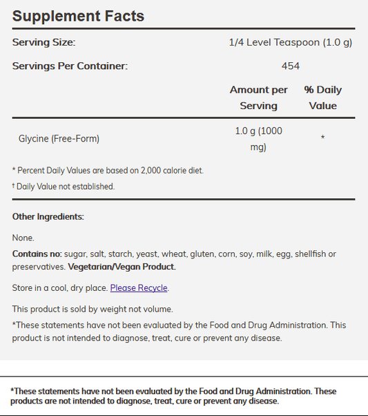 Glycine Pure Powder - Shealy Sorin Wellness