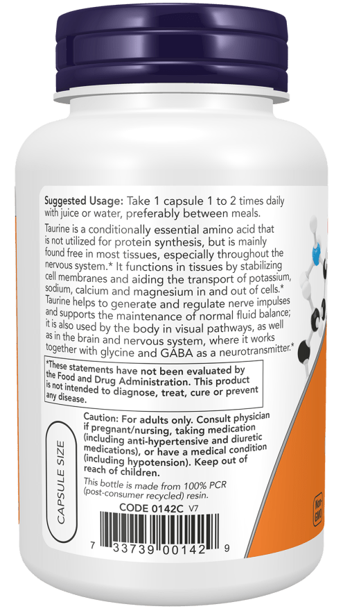 Taurine 1,000 mg 250 caps - Shealy Sorin Wellness