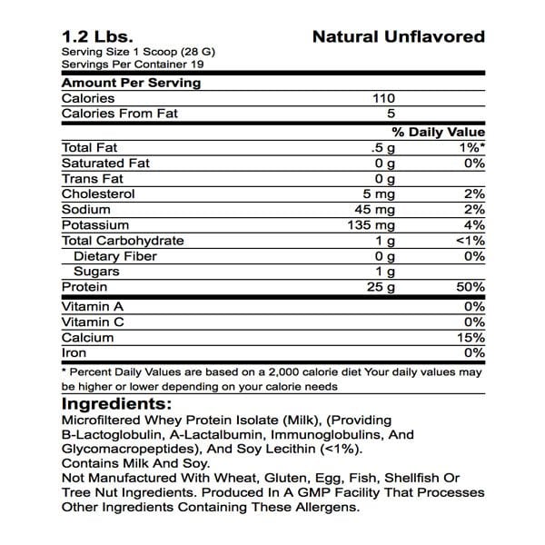 Whey Protein Concentrate Unflavored (1.5 lbs) - Shealy Sorin Wellness