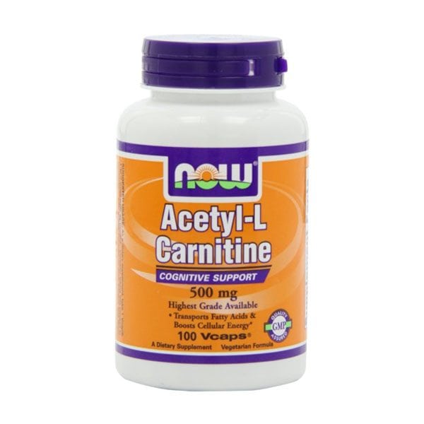 Now Acetyl-L Carnitine 500 mg (100 Vcaps)